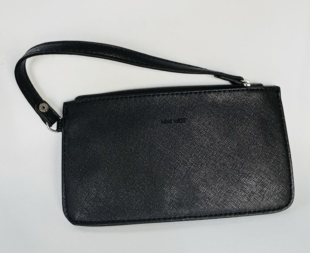 Nine West Black Faux Leather Wristlet
